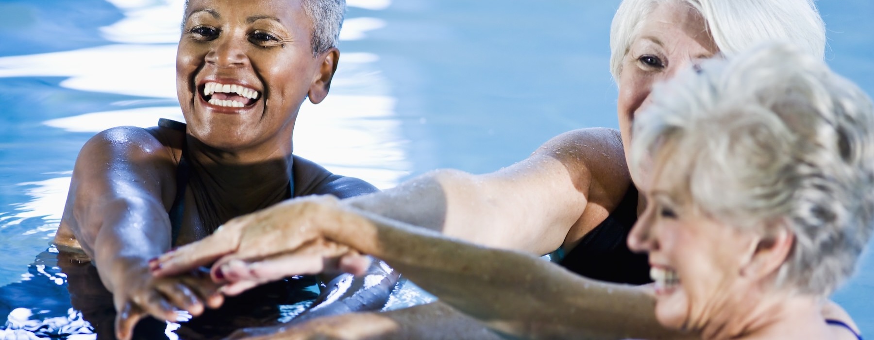 multiple women in a pool