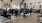 senior adults playing game of chair volleyball